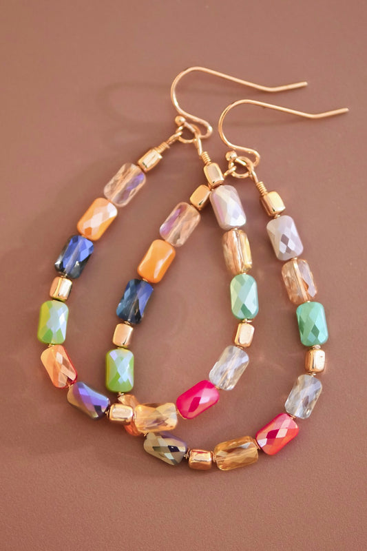 Rainbow Multi Stone Earrings