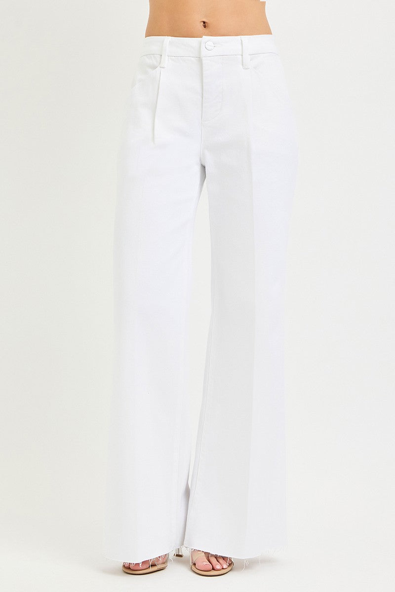 Avenue 52 Tummy Control High Rise Wide Leg Pleated Pants by RISEN
