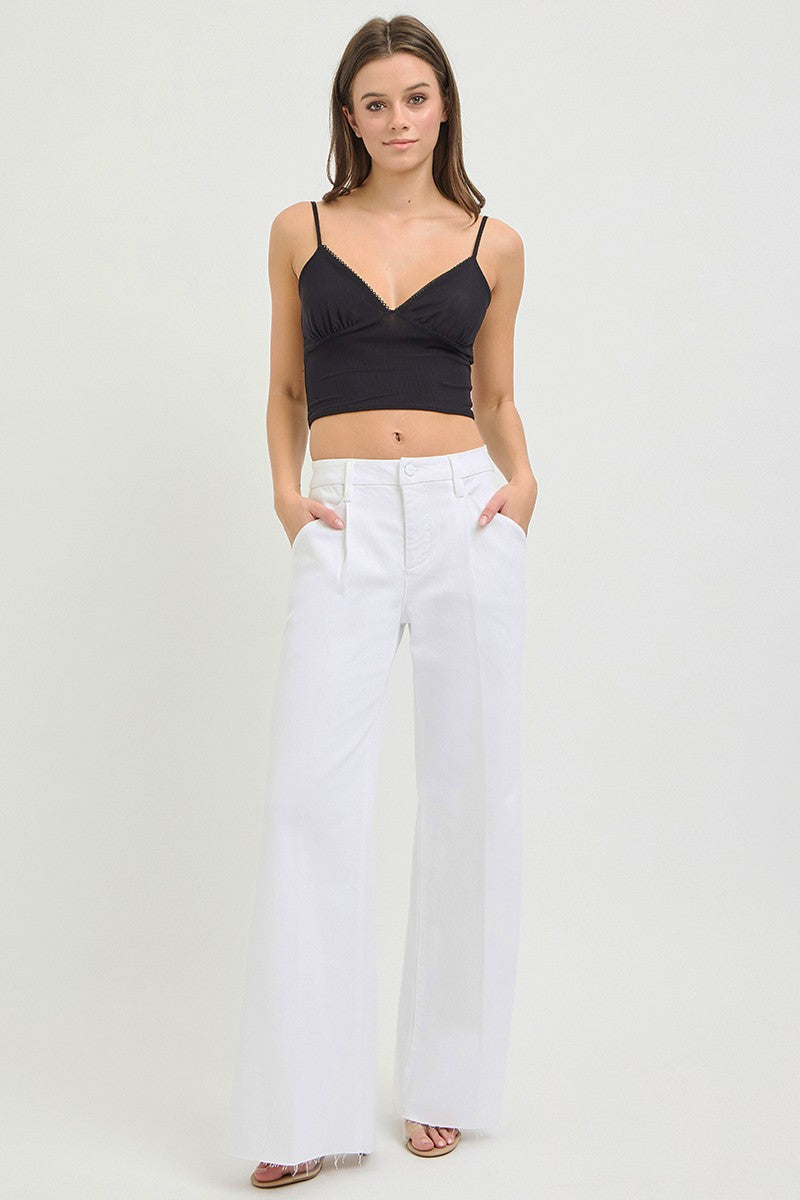 Avenue 52 Tummy Control High Rise Wide Leg Pleated Pants by RISEN