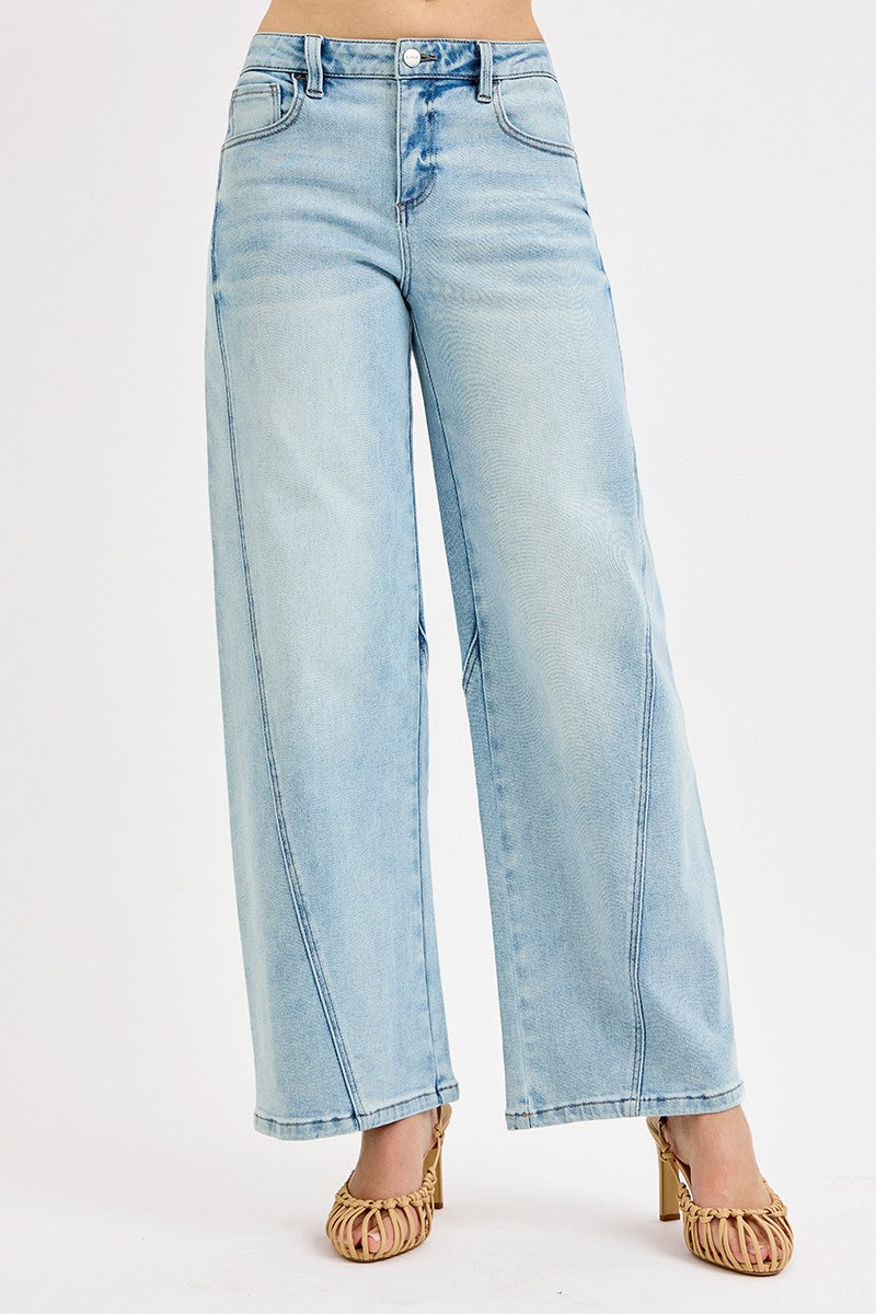 Summer Relaxed Fit Barrel Jean by RISEN