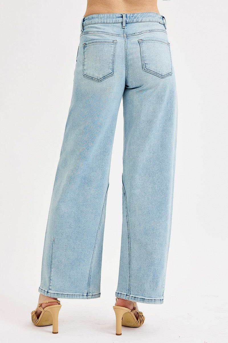 Summer Relaxed Fit Barrel Jean by RISEN