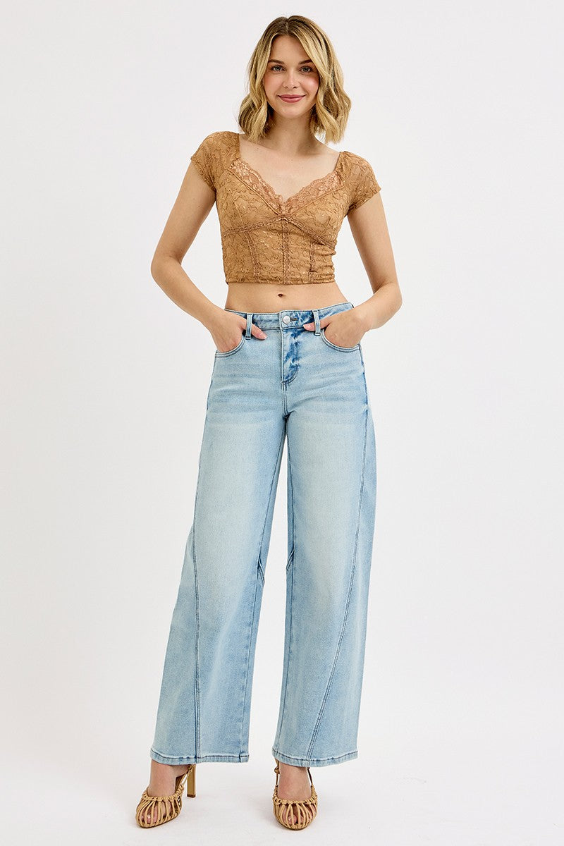 Summer Relaxed Fit Barrel Jean by RISEN