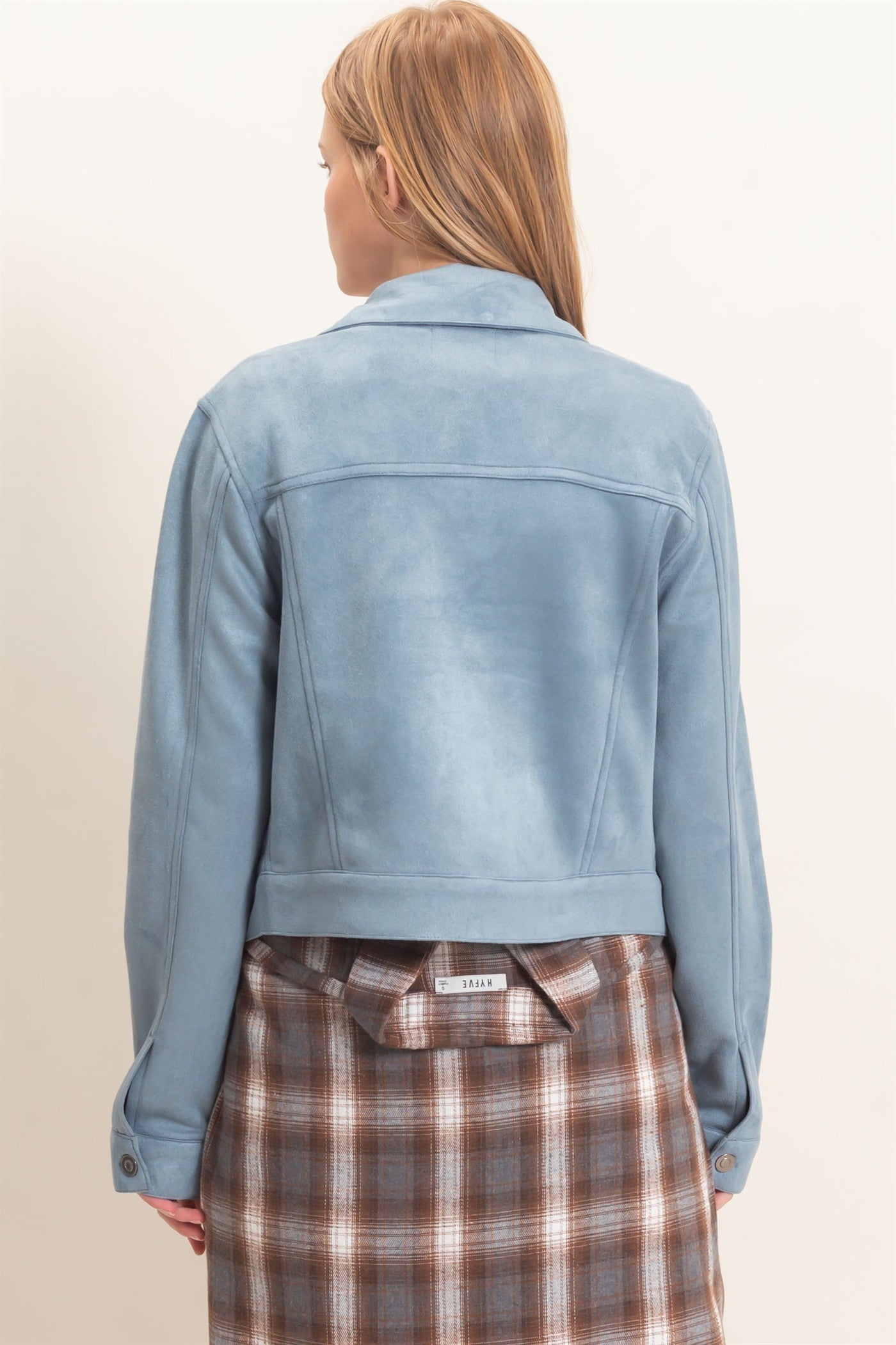 Saving Grace Steel Blue Suede Jacket (Small to Large)