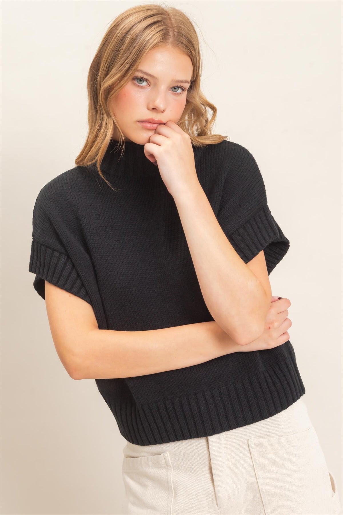 Leaves are Falling Mock Neck Sweater in Multiple Colors (Small to Large)
