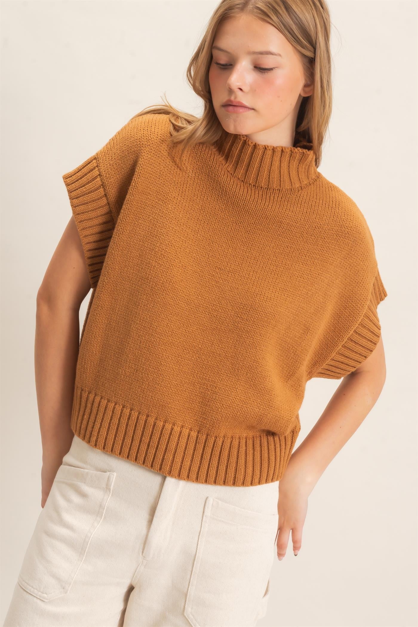 Leaves are Falling Mock Neck Sweater in Multiple Colors (Small to Large)