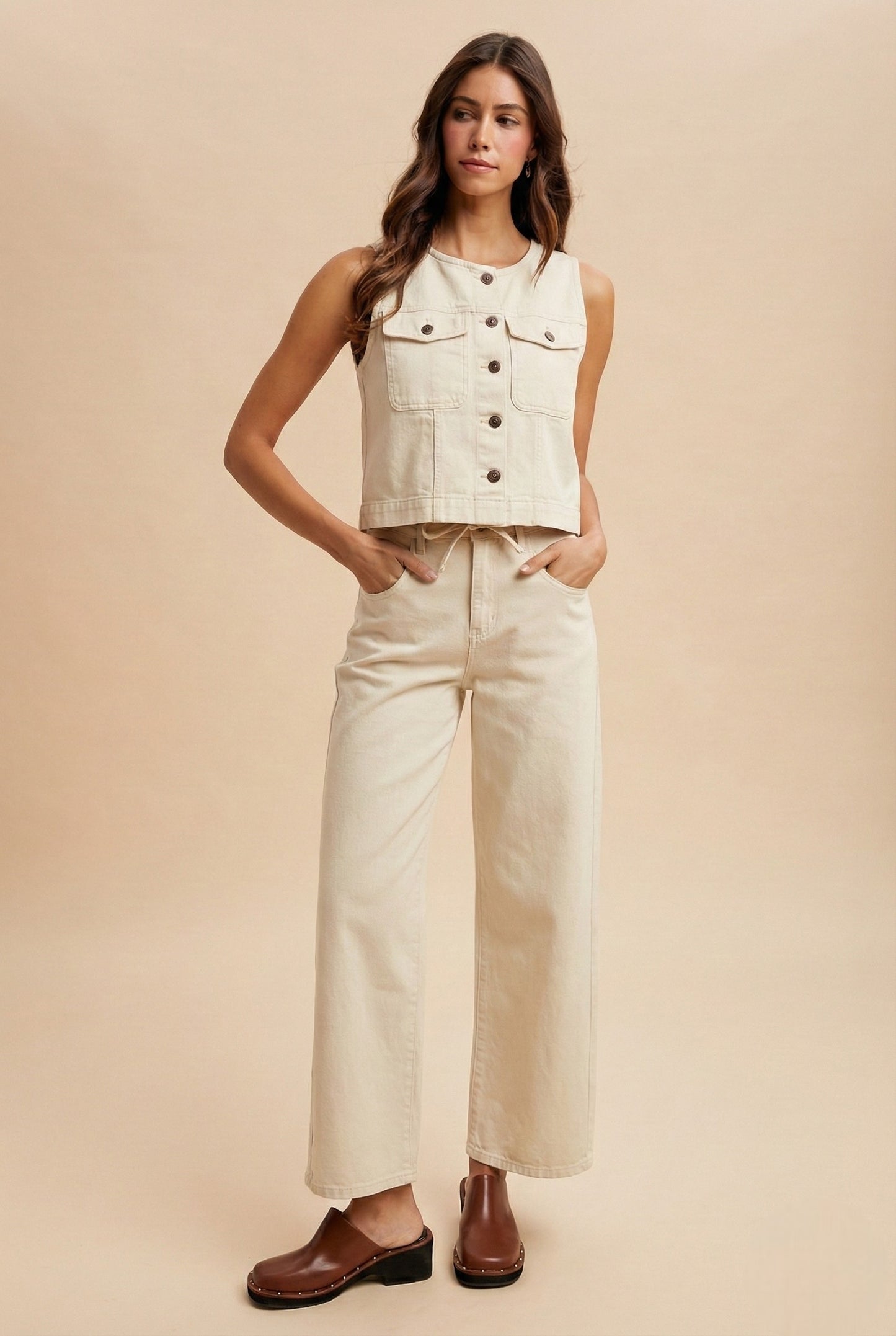 He Makes a Way Mineral Vest + Wide Pants Set (Small to XL)