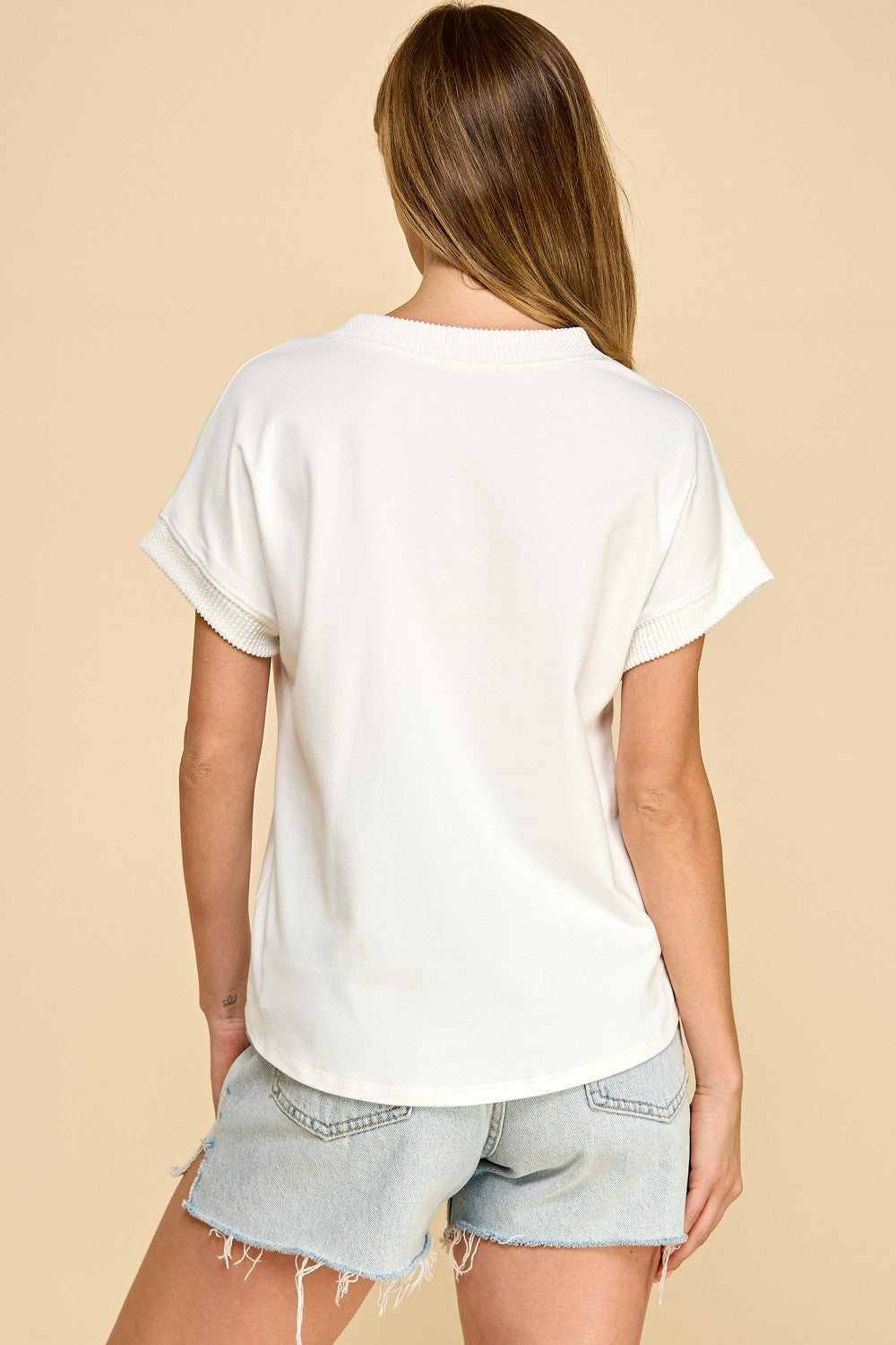 Rita Ribbed Trim Top in Multiple Colors (Small to Large)