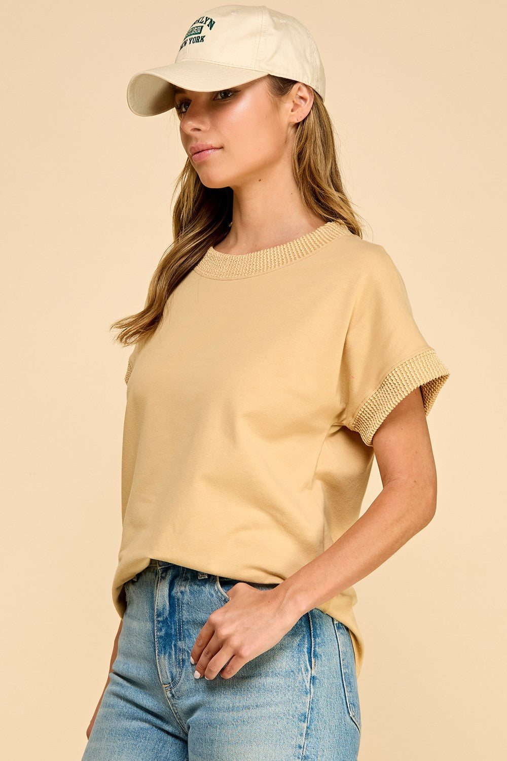 Rita Ribbed Trim Top in Multiple Colors (Small to Large)