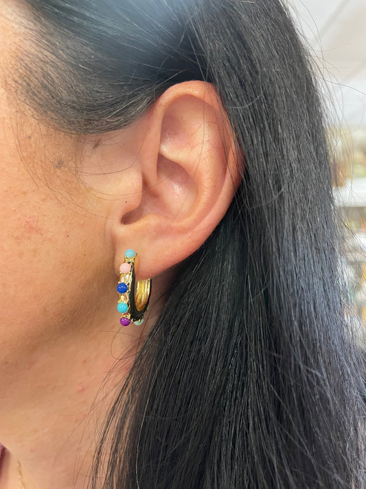 Jennifer Thames Multi-Colored Beaded Earrings