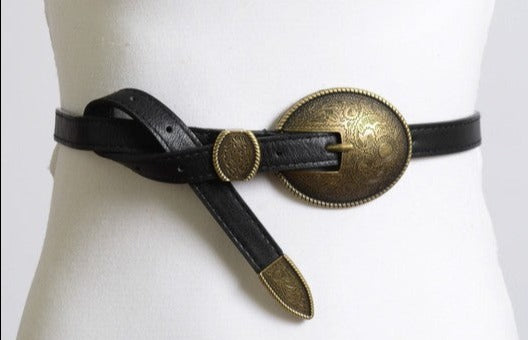 Vintage Style Western Belt with Buckle