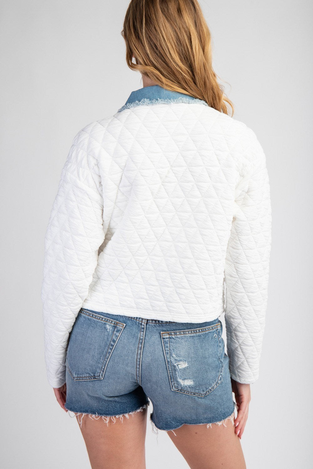 Perfection Quilted Jacket with Denim Details (Small to Large)