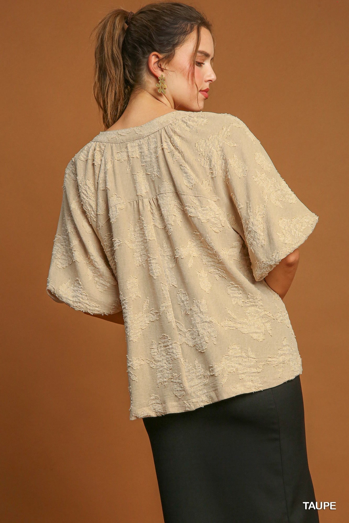 The Renaissance | Textured Floral Print Top (Small to Large)