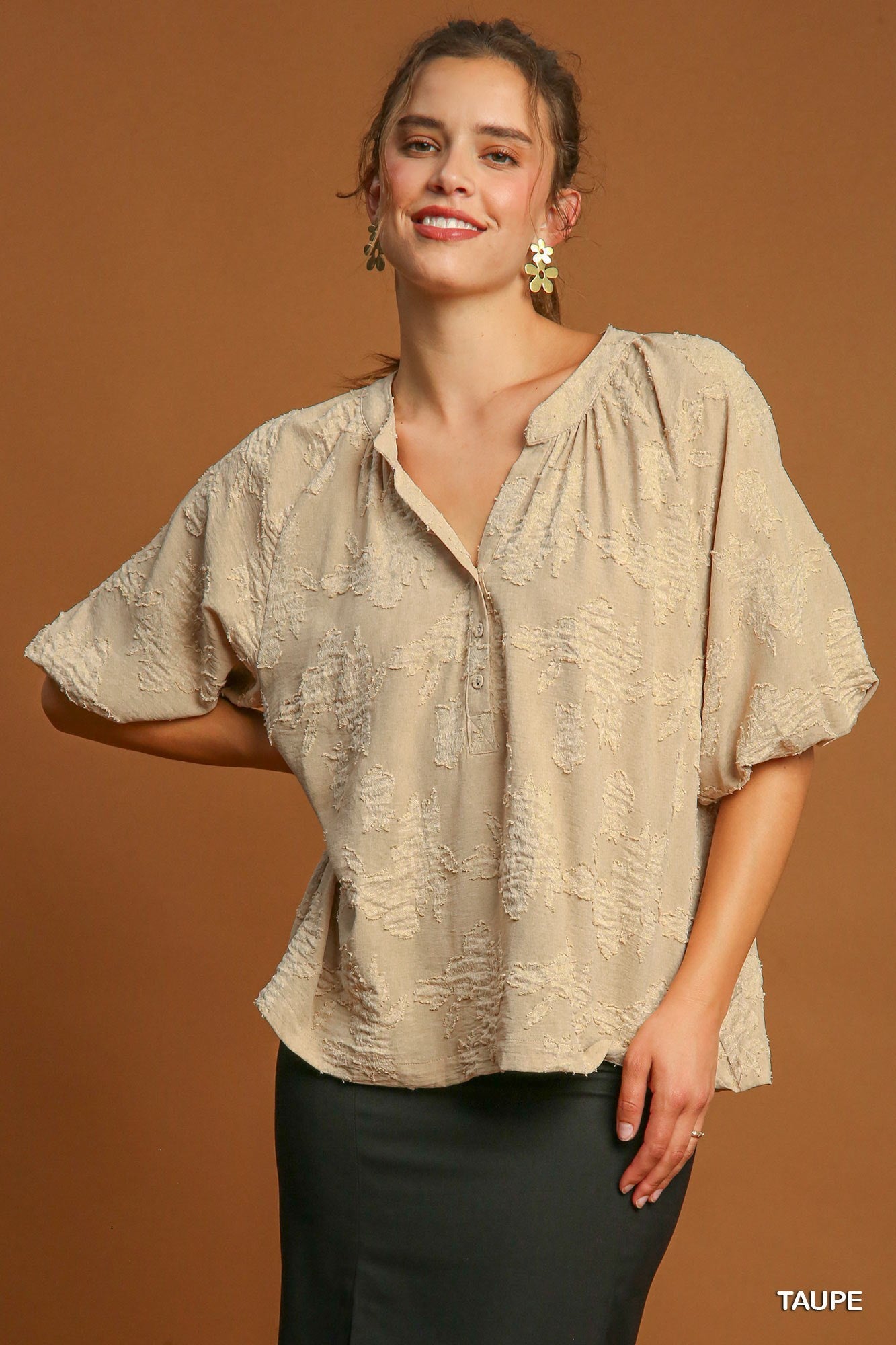 The Renaissance | Textured Floral Print Top (Small to Large)