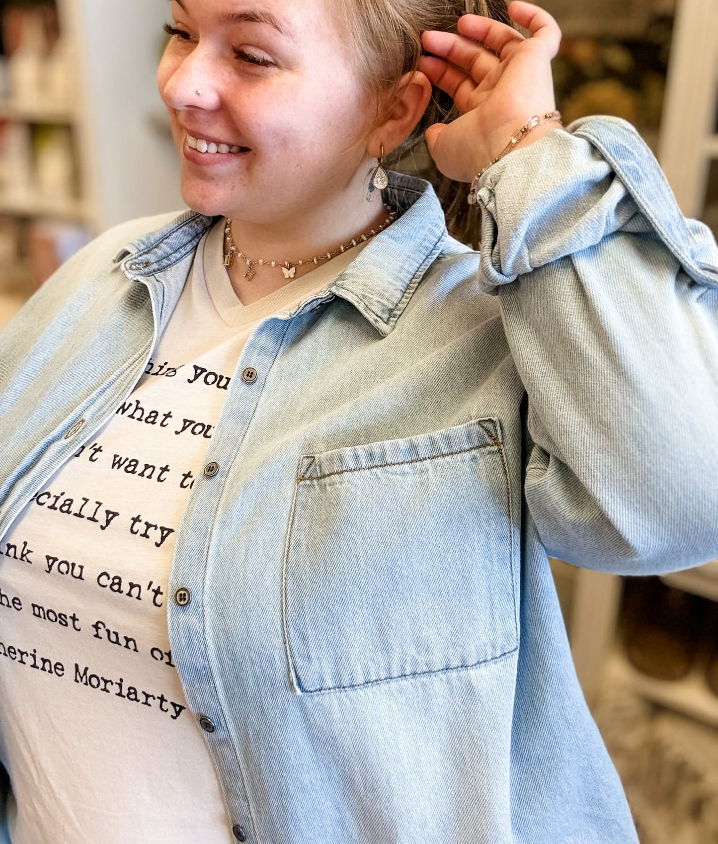 Amelia Oversized Denim Shirt (Small to XL)