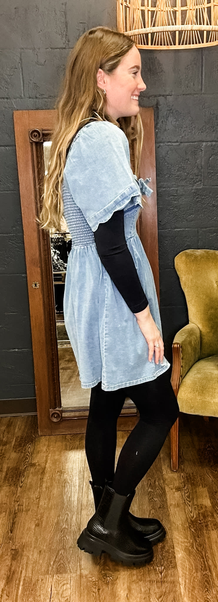 The Marilyn Denim Dress (Small to Large)