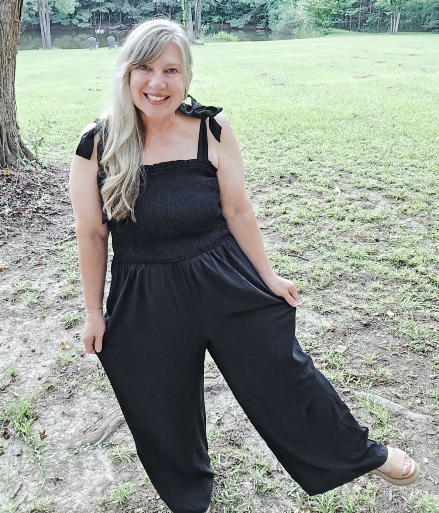 Lover Girl Plus Size Smocked Jumpsuit (1XL to 3XL)