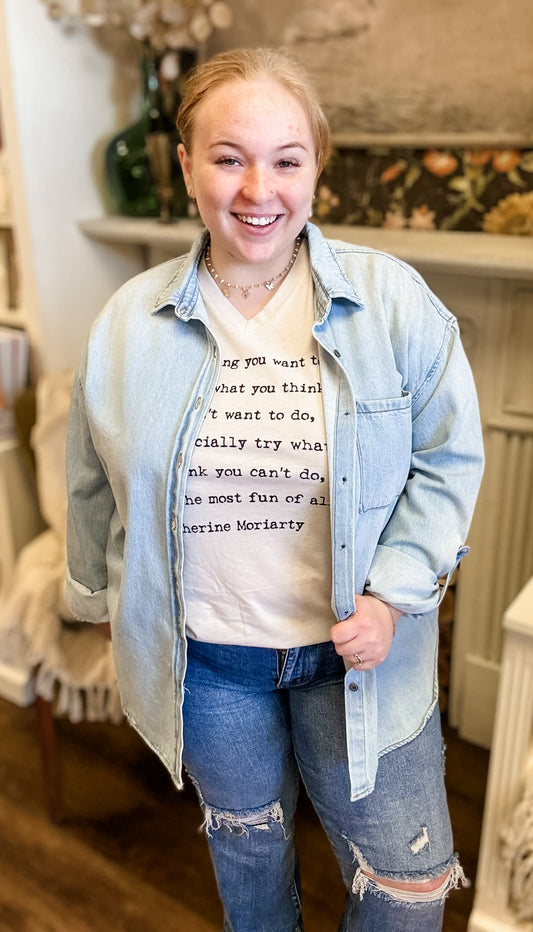 Amelia Oversized Denim Shirt (Small to XL)