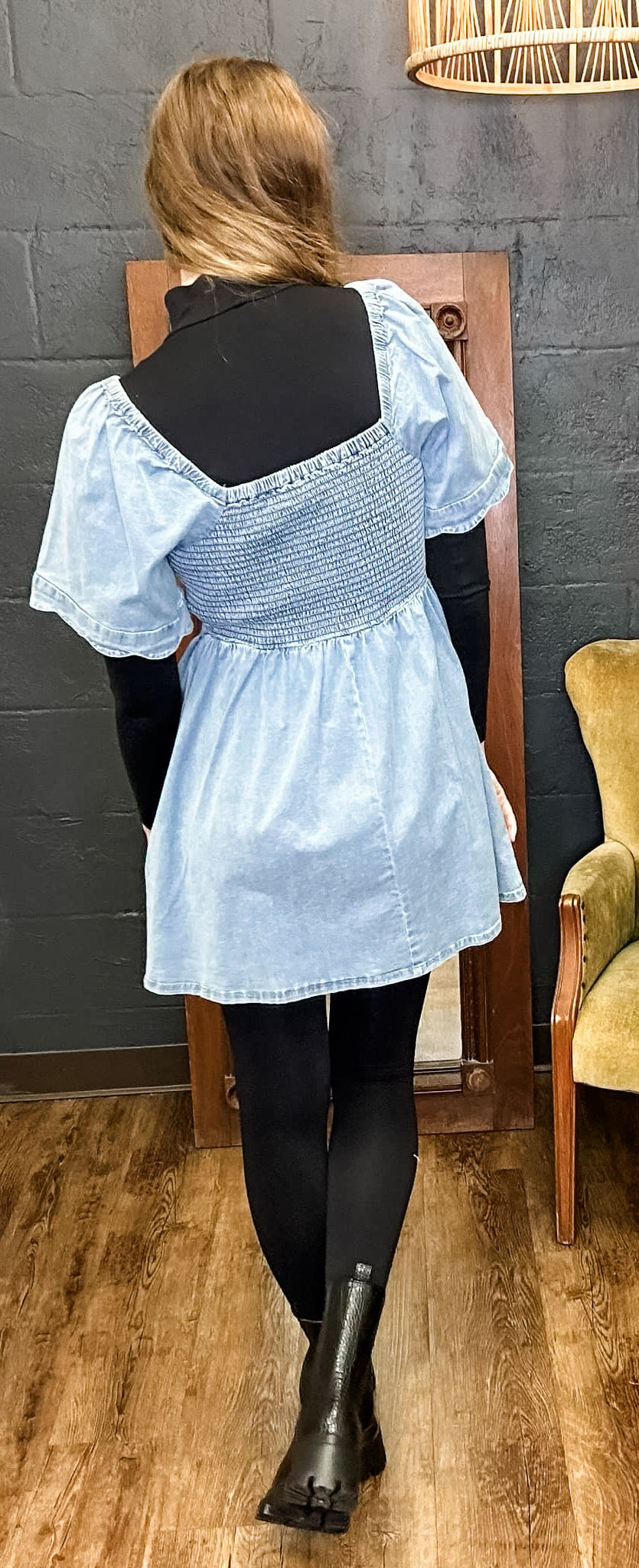 The Marilyn Denim Dress (Small to Large)