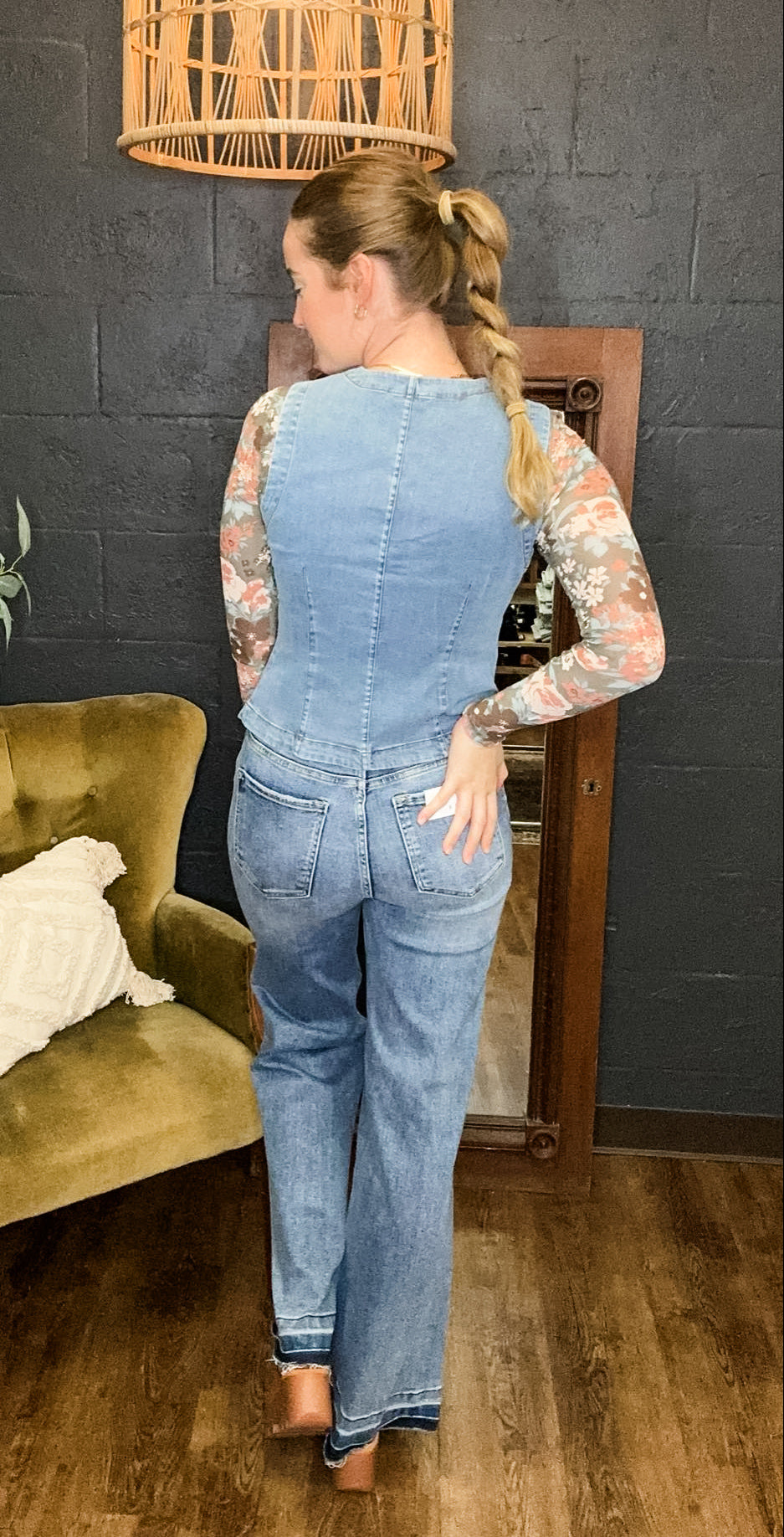 Out West Denim Vest, 2 Colors (Small to Large)