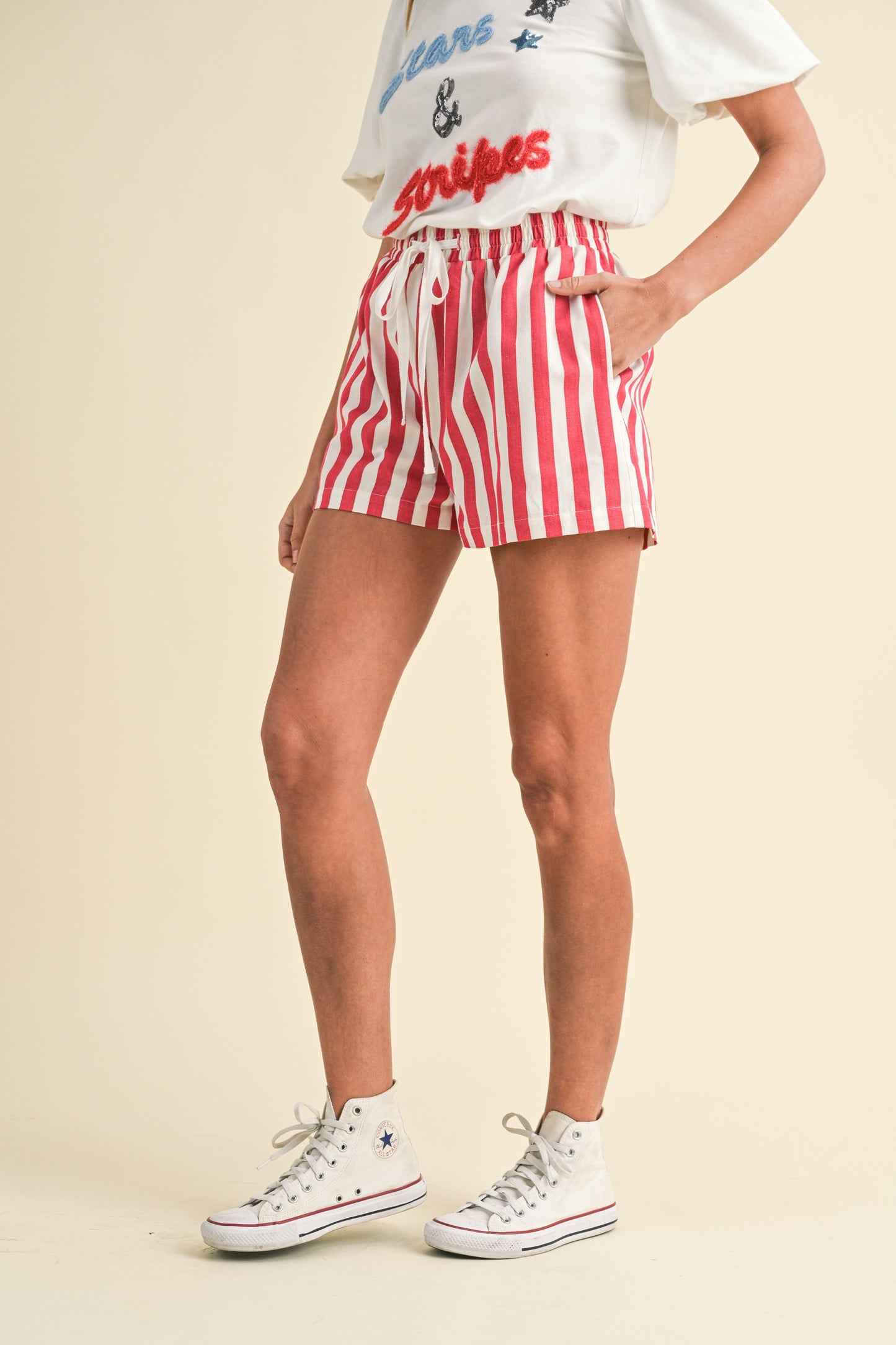 Be Known Striped Shorts