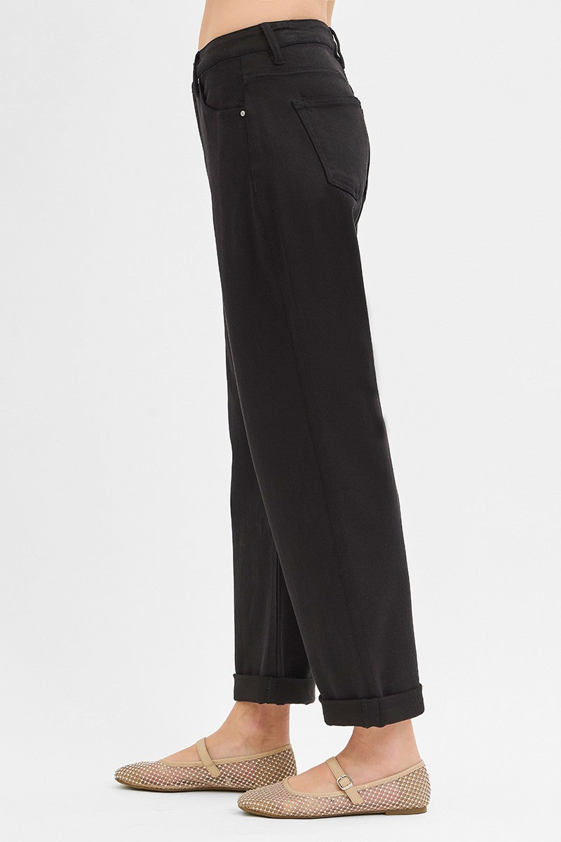 Night Sky Mid Rise Relaxed Barrel Pants