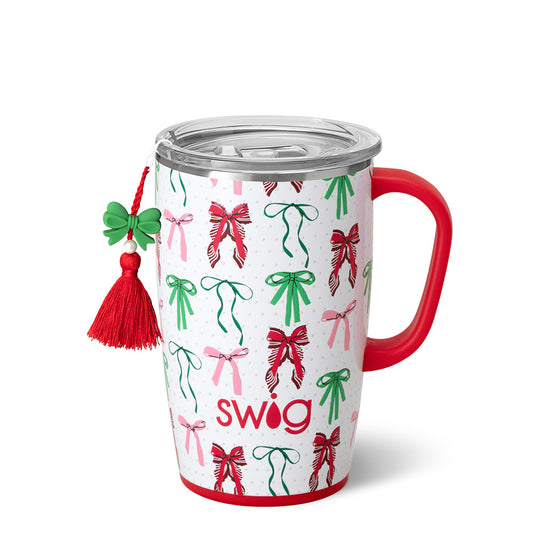 SWIG Ribbons and Bows 18oz Travel Mug