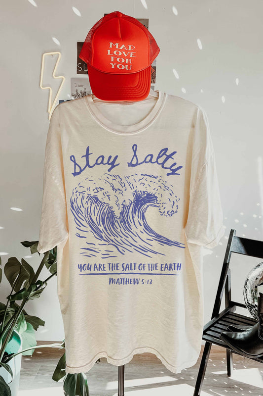 Stay Salty Oversized Graphic Tee