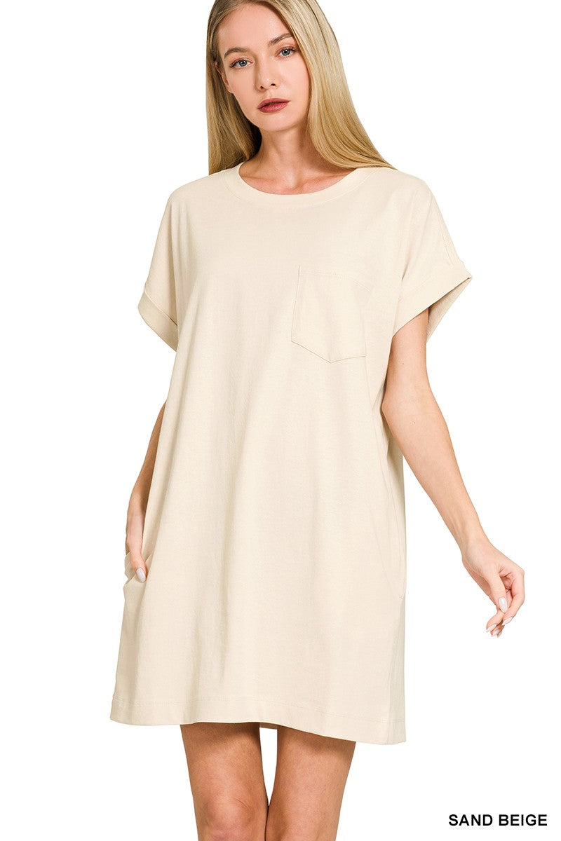 Gulf Breeze Cotton Dress with Pockets