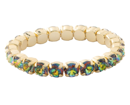 Sienna Volcano Bright Gold-Tone Stretch Bracelet