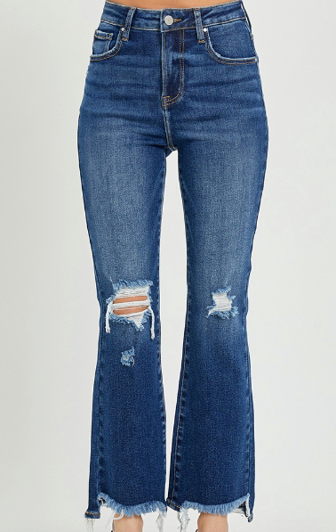 The Betsy High Rise Crop Flare Jeans