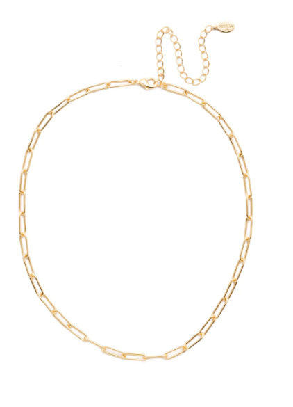 Jacinda Crystal Bright Gold-Tone Tennis Necklace