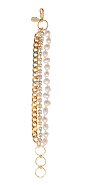 Jordan Modern Pearl Bright Gold-Tone Tennis Bracelet