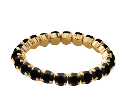 Sienna Jet Bright Gold-Tone Stretch Bracelet