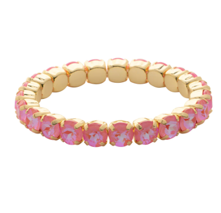 Sienna Ultra Coral Bright Gold-Tone Stretch Bracelet