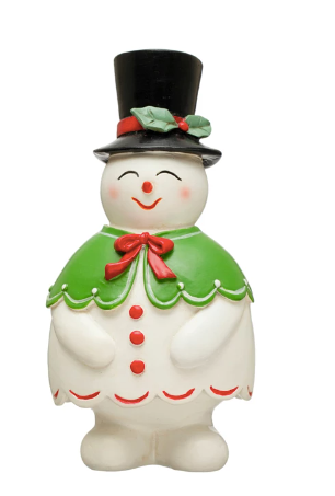 Resin Snowman Toothpick Holder w/ Top Hat