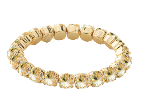 Crystal Champagne Gold-Tone Sienna Stretch Bracelet