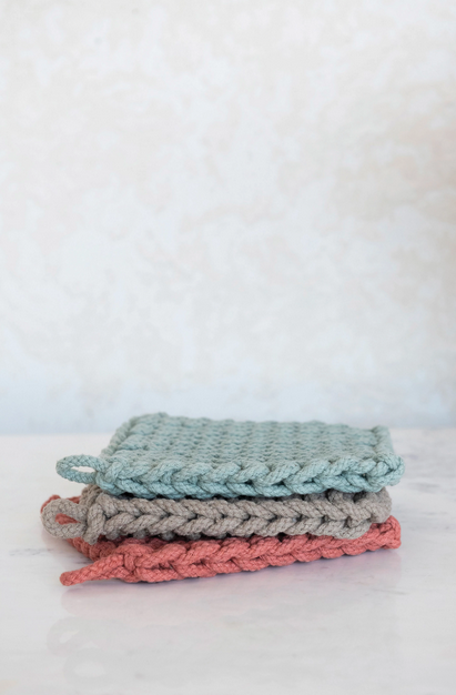 Cotton Crocheted Pot Holder (More Color Options)