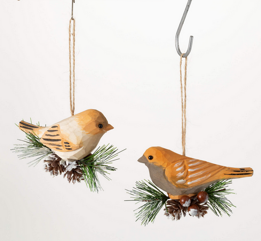 Wooden Bird Ornament (2 Styles)