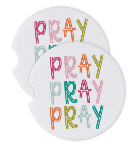 Pray Pray Pray Car Coaster Set