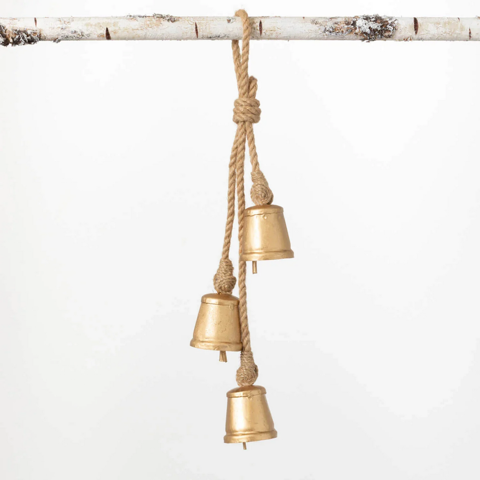 Antique Gold Bell Swag Ornament