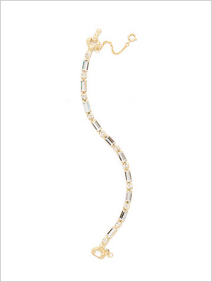 Sorrelli Line and Dot Bright Gold Bracelet