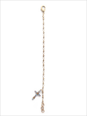 Sorrelli Miley Antique Gold Cross Charm Bracelet