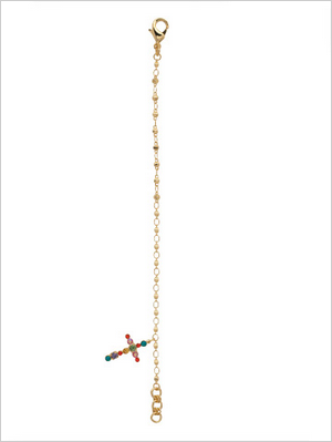 Sorrelli Miley Bright Gold Cross Charm Bracelet