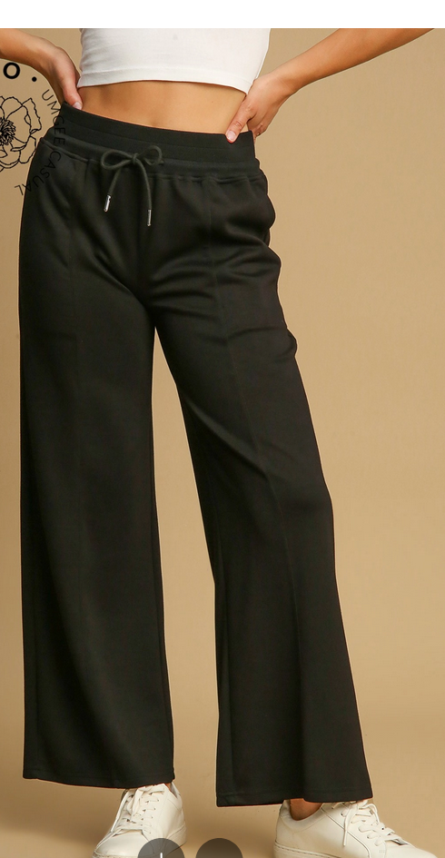 Umgee Wide Leg Pant Black (Small to Large)