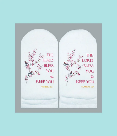 Standing on the Word Scripture Socks- The Lord Bless You Numbers 6:24