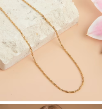 Waterproof Twisted Chain Necklace