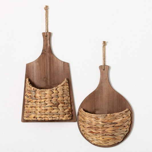 Wood Wall Basket 2 Styles