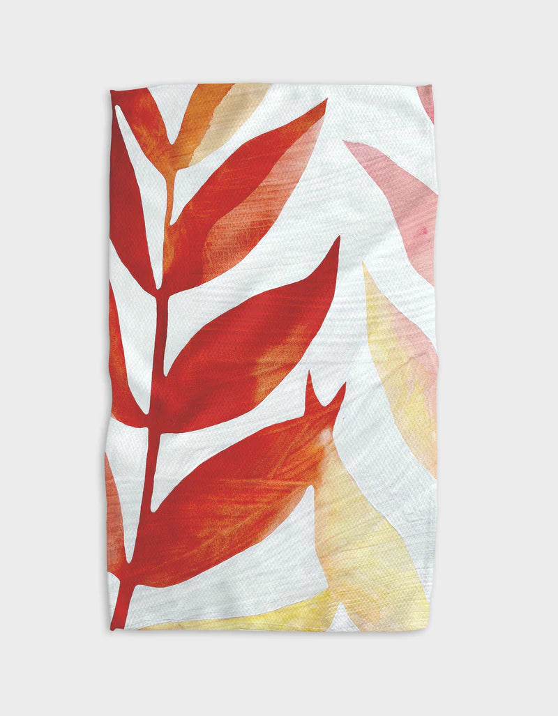 Geometry Botanical Watercolor Light Kitchen Tea Towel