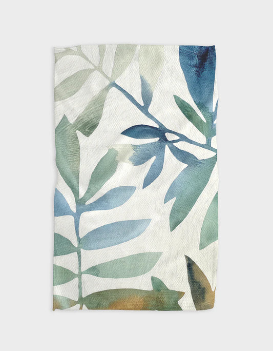 Geometry Botanical Watercolor Tropic Kitchen Tea Towel