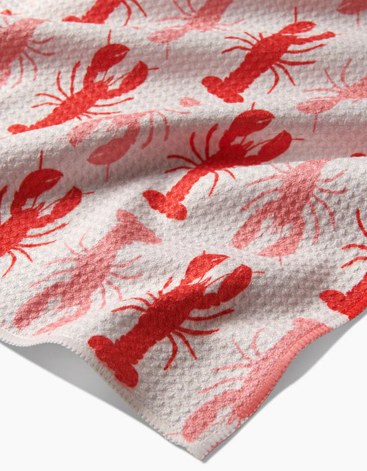 Geometry Lobster Stripe Tea Towel